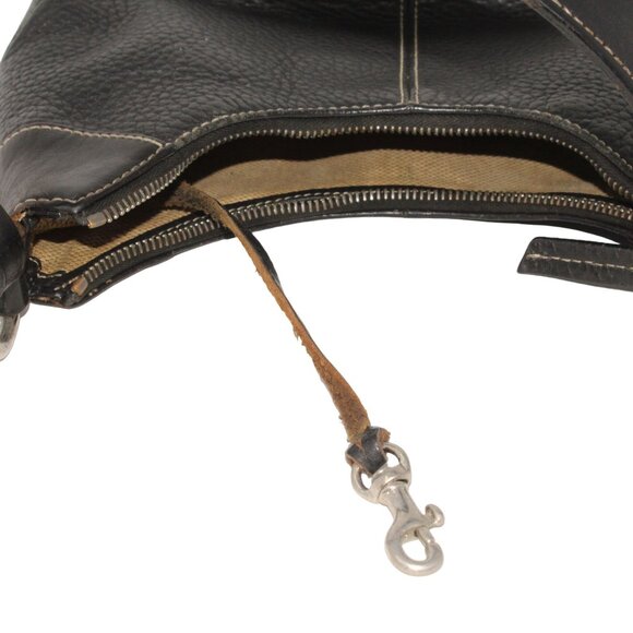 Dooney & Bourke Black Classic Daily Leather Hobo Bag Shoulder Purse Lined Zipper - Picture 5 of 10